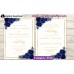 Navy Blue Invitation suite template,Blue invitation set, (39)